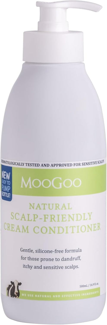 Moogoo Cream Conditioner - For Itchy, Dry, Eczema, Psoriasis & Dandruff Prone Scalps – Sls, Silicone, Sulfate & Paraben Free - Natural & Gentle Formula – 500Ml / 16.9 Fl.Oz