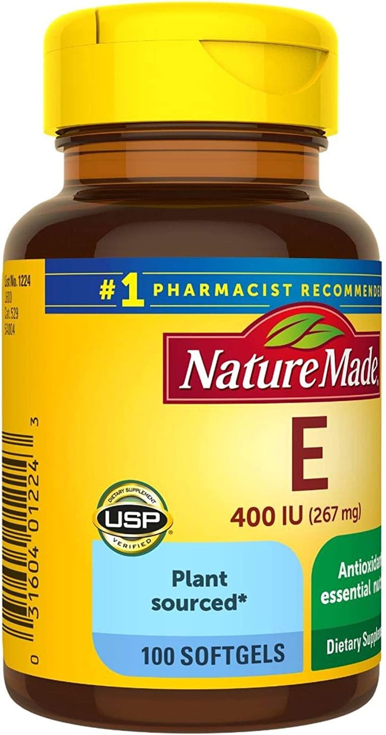 Nature Made Vitamin E 400 I.U. Softgels 100 ea (Pack of 2)