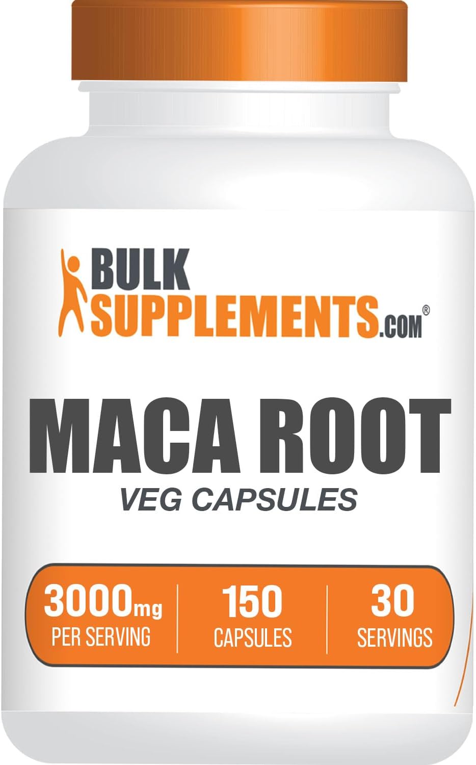 BULKSUPPLEMENTS.COM Maca Root Capsules - Maca Supplement, Maca Root 3000mg - Maca Root for Men & Women, Vegan & Gluten Free - 5 Maca Capsules per Serving, 150 Veg Capsules, Pack of 1