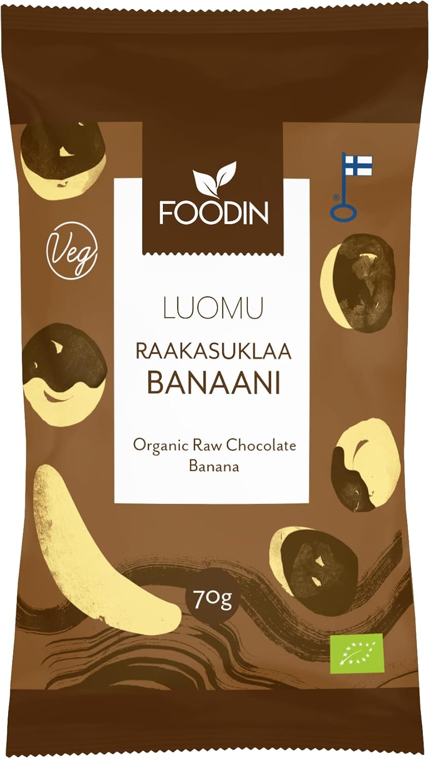 Foodin Organic Raw Chocolate Coated Banana 70G