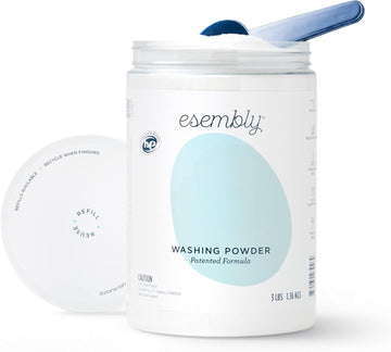 Esembly Cloth Diaper Laundry Detergent 3Lbs Refillable Canister - Washing Powder Specially Formulated To Be Gentle For Baby & Planet, Fragrance Free, Eco-Friendly - Canister With Scoop