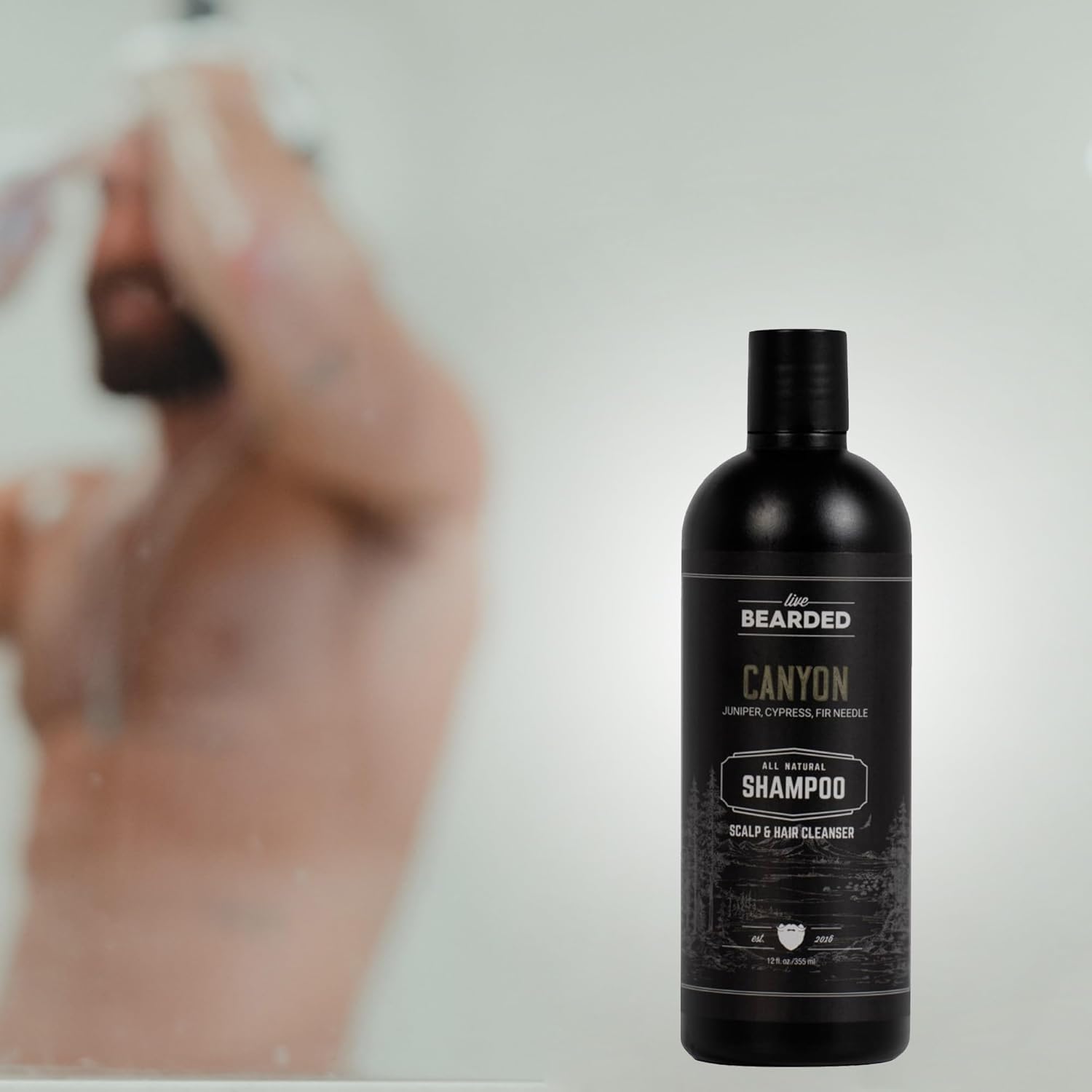 Live Bearded All-Natural Shampoo For Men - Promotes Growth - Strengthening Thinning Hair And Hairloss | Canyon Scent - Juniper, Cypress, Fir Needle : Beauty & Personal Care
