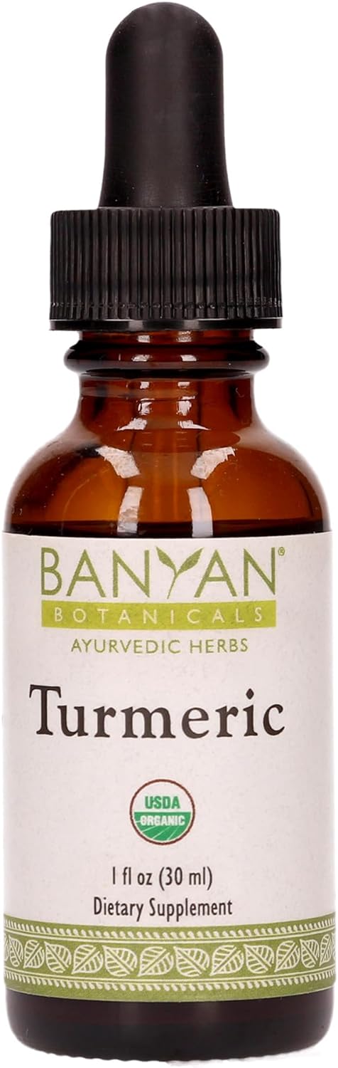 Banyan Botanicals Turmeric Liquid Extract, USDA Organic, 1 oz - Extra Strength Tincture, Rapid Absorption and Assimilation - Supports Digestion, Overall Health, and Well-Being