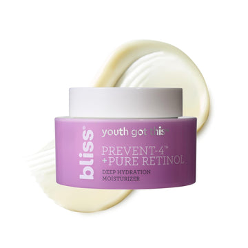 Bliss Youth Got This And Pure Retinol Deep Hydration Moisturiser Visibly Diminishes Fine Lines Clean Fragrance-Free Cruelty-Free Paraben Free Vegan 50 Ml