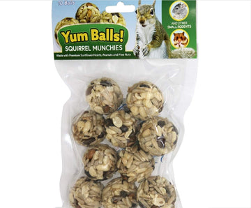 Yum Balls! - Squirrel Munchies - Healthy Natural Treat with Nuts & Seeds - Squirrels, Chinchillas, Prairie Dogs, Degus, Rats, Hamsters, Rabbits, Guinea Pigs, Gerbils and Other Small Pets : Pet Supplies