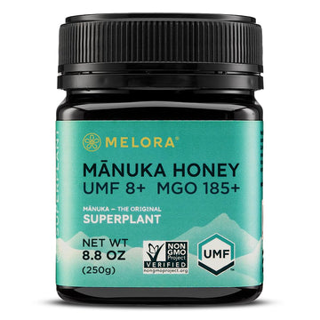 Melora Raw Manuka Honey From New Zealand | Umf 10+ | Mgo 265+ | 8.8 Oz Jar | Safe For Skin Care | Edible & Healthy Sugar Alternative | Traceable From Hive To Hand Manuka Honey
