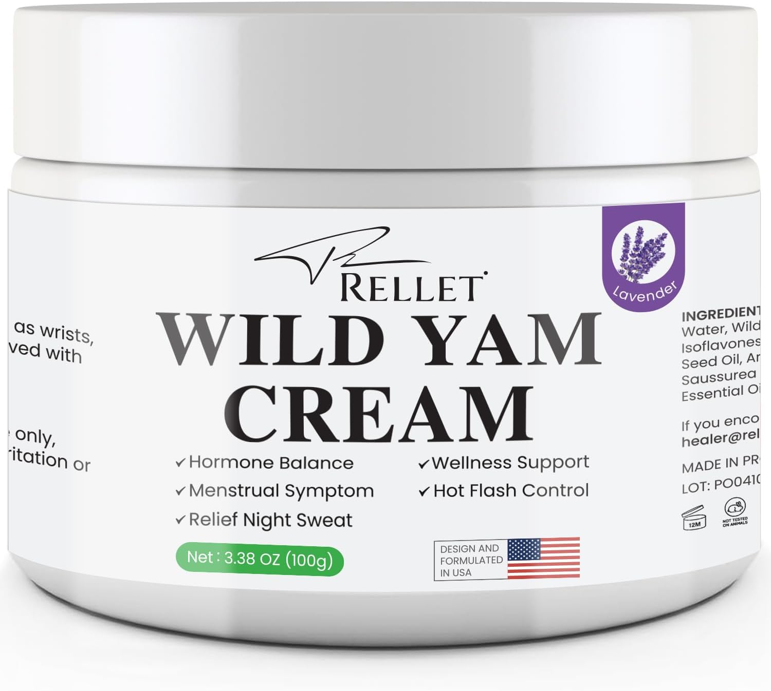 Wild Yam Cream for Hormone Balance: Australia Dr. Barbara O'neill Recommended Organic Formula 100g - Menopause & Menstrual Support - Hot Flashes Night Sweats Relief