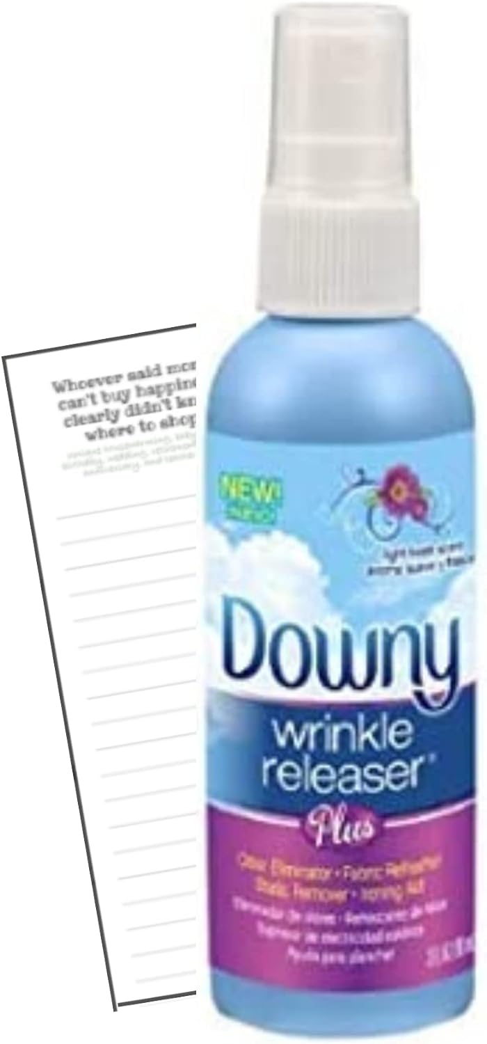Bundle of Wrinkle Releaser, 3oz Travel Size, Light Fresh Scent (1 Pack-Packaging May Vary) by Downy with Convenient Magnetic Shopping List by Harper & Ivy Designs