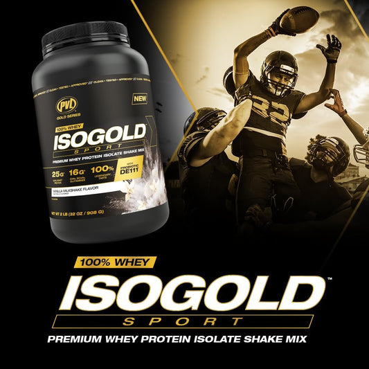 Gold Series - 100% Whey Isogold Sport - Premium Whey Protein Isolate Shake Mix - 2 Lb - Triple Chocolate