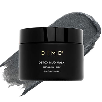 Dime Beauty Detox Mud Mask With Dead Sea Mud, Self Care Facial Mask That Nourishes And Brightens Dull Skin, 3.38 Oz / 100 Ml