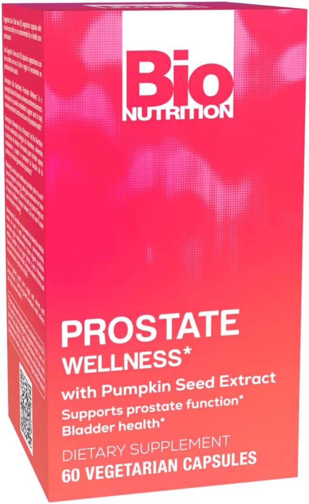 Bio Nutrition Prostate Wellness Support Supplement 60 Vegetarian Capsules | Natural Formula For Men’S Health | Promotes Healthy Prostate Function | Supports Urinary Health & Hormonal Balance
