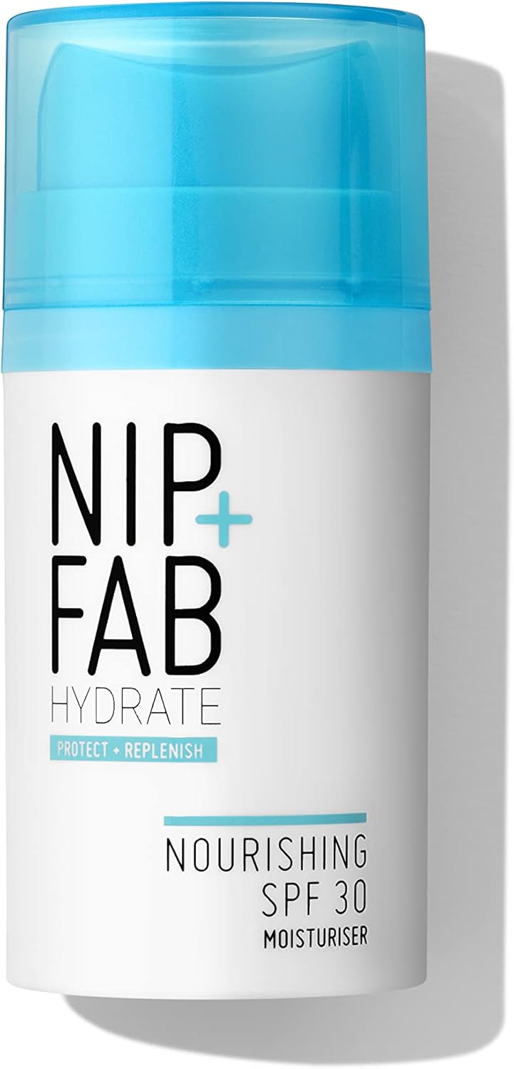 Nip+Fab Spf 30 Moisturiser Hydrate Nourishing | 50 Ml | Dry + Textured Skin | Maximum Hydration And Protection | Uva + Uvb Protection | Spf Face Skin Sunscreen