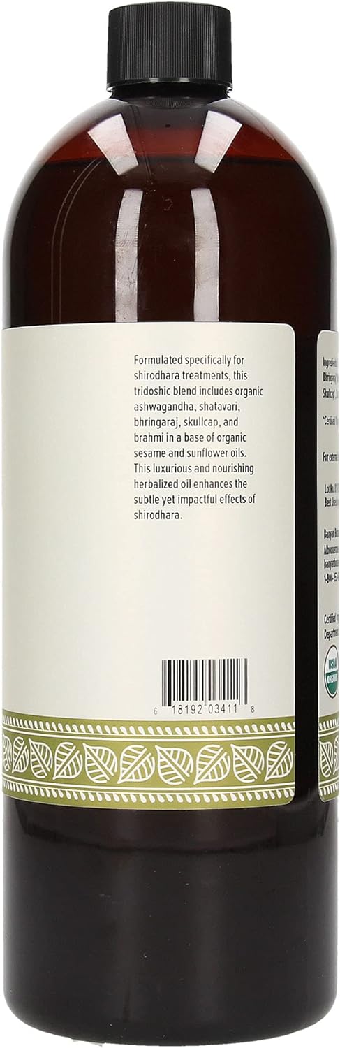 Banyan Botanicals Shirodhara Oil – Organic Massage Oil with Shatavari,