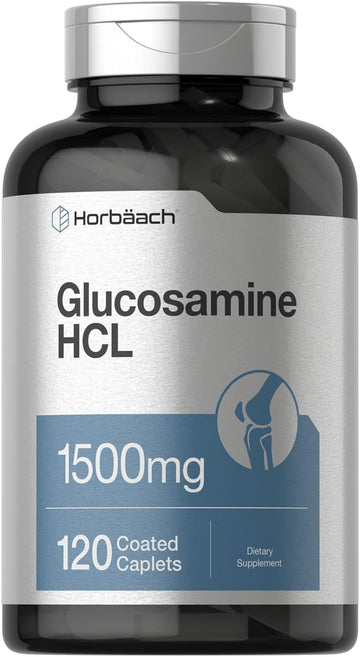 Horbäach Glucosamine Hcl | 1500Mg | 120 Caplets | Non-Gmo And Gluten Free Supplement