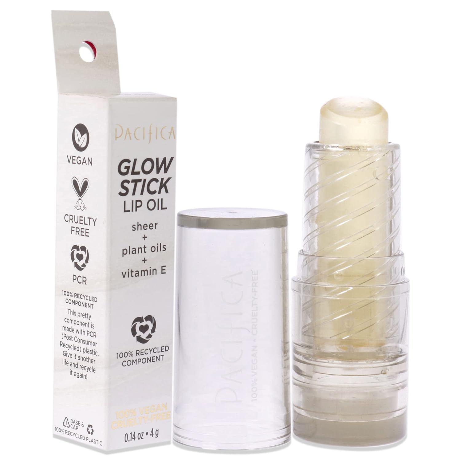 Pacifica Glow Stick Lip Oil - Clear Sheer Women 0.14 oz : Beauty & Personal Care