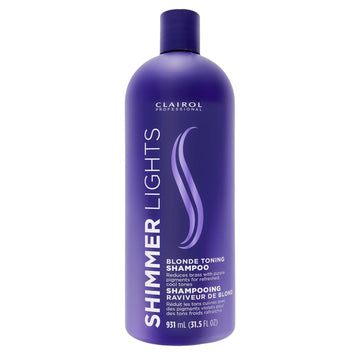 Clairol Professional Shimmer Lights Purple Shampoo Fl. Oz | Neutralizes Brass & Yellow Tones For Blonde Silver Gray Highlighted Hair