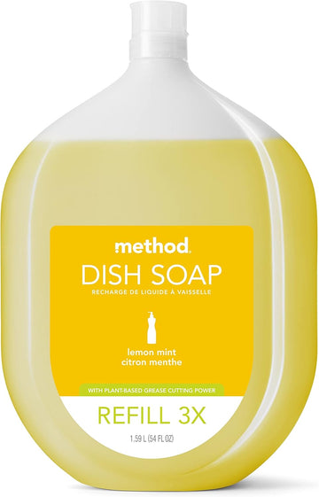 Method Gel Dish Soap, Refill, Lemon Mint, 54 Ounce, 1 Pack