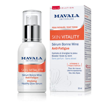 Skin Vitality Healthy Glow Serum | Anti-Fatigue Formula Revitalizes, Protects Skin | Vitamin C, Apricot Oil | For Energized, Radiant Complexion | 1.0 Oz