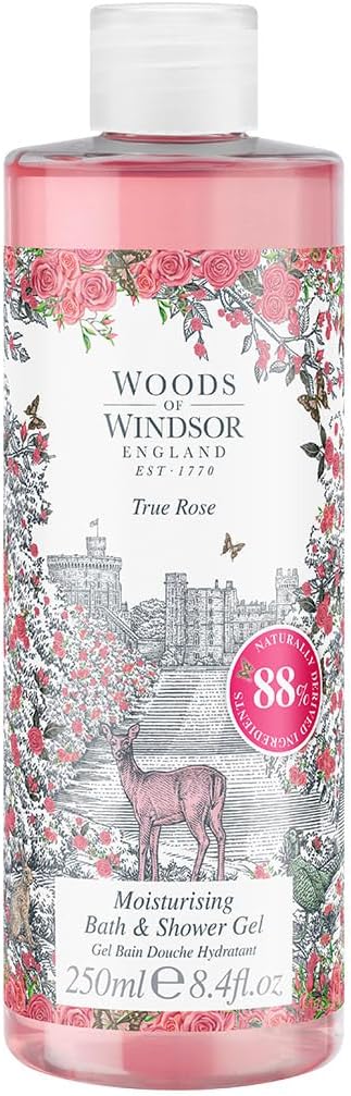 Woods Of Windsor Moisturizing Bath & Shower Gel For Women, White Jasmine, 8.4 Fluid Ounce (W180034-6)