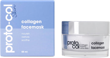 Proto-Col - Collagen Face Mask, Anti-Ageing Beauty Treatment With Vitamins A, C And E + Aloe Vera + Sweet Almond, Boosts Natural Collagen Levels For Plump, Hydrated And Firm Skin (50Ml)
