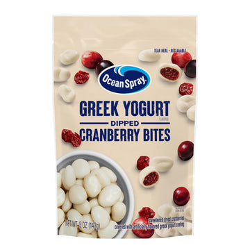 Ocean Spray® Greek Yogurt Covered Craisins®, Greek Yogurt Flavored, Covered Cranberries, Dried Fruit, 5 Oz Pouch (Pack of 1)