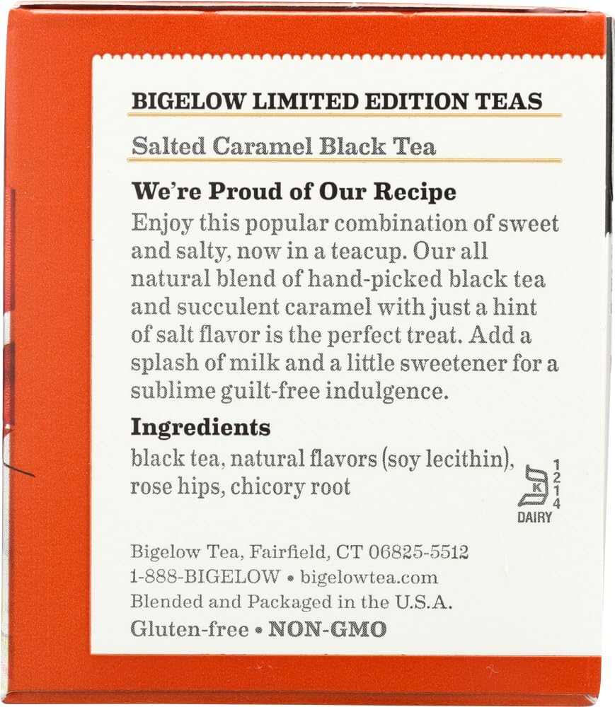 Bigelow Salted Caramel Black Tea 18 Bags - 1.56 Ounce (Pack Of 2)