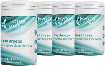 Easybreeze All Purpose Cleaning Wipes - Biodegradable Bamboo Wipes For Multi-Surface Cleaning - Environmentally Responsible - Luxurious Linen Scented (4 Packs Of 50 Wipes Each)