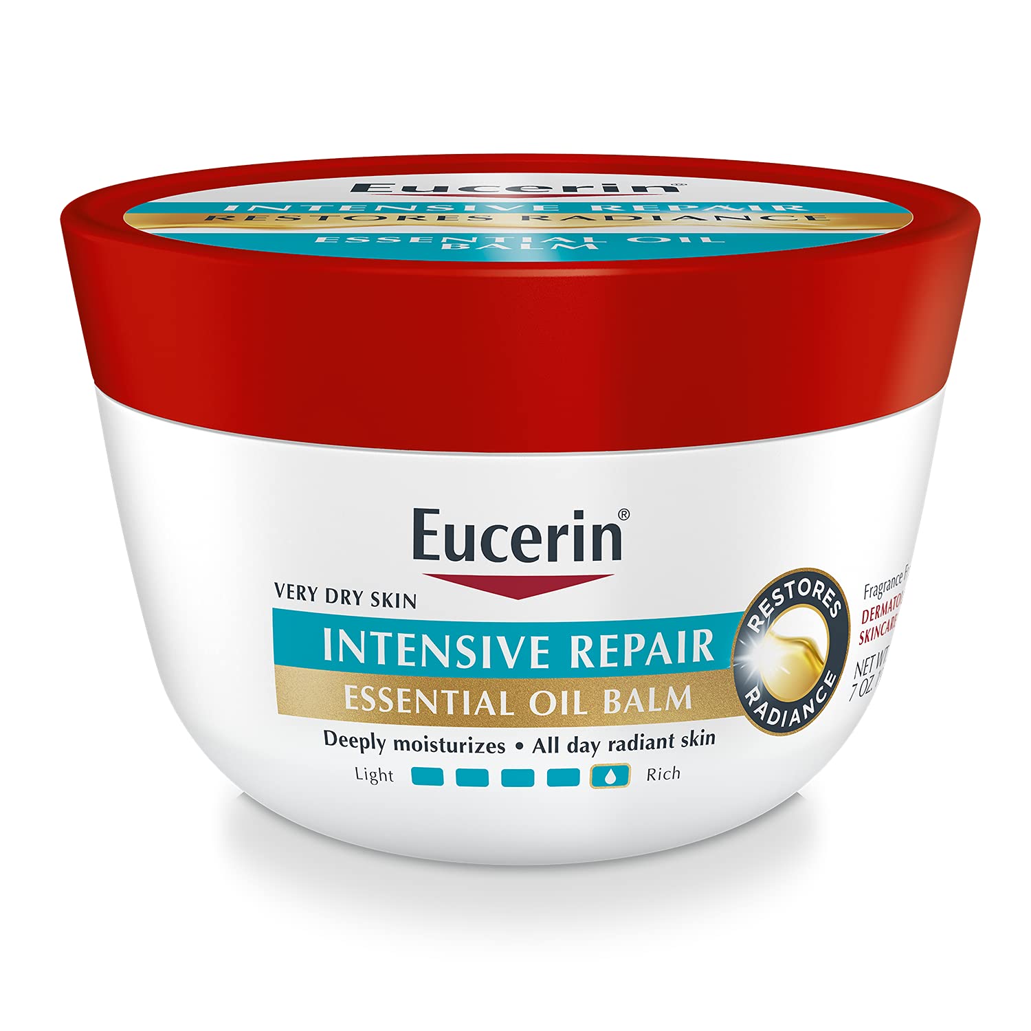 Eucerin Intensive Repair Essential Oil Balm, Body Balm For Very Dry Skin With Essential Oils For Skin, Shea Butter And Sunflower Oil, 7 Oz Jar