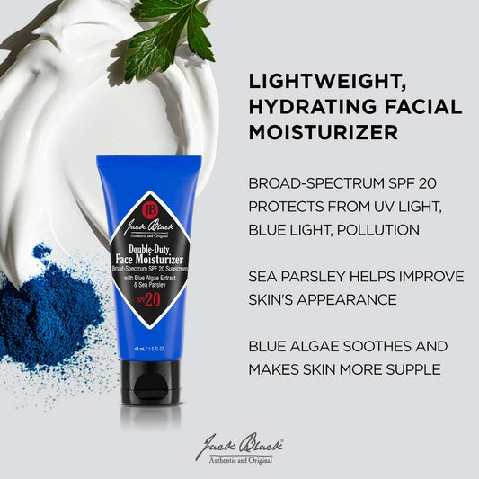 Jack Black Double-Duty Face Moisturizer Spf 20, 1.5 Fl Oz : Beauty & Personal Care