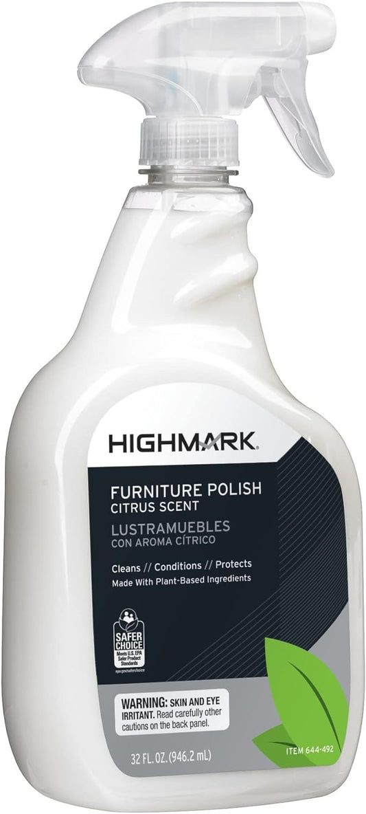 Highmark® Furniture Polish Cleaner, Citrus Scent, 32 Oz