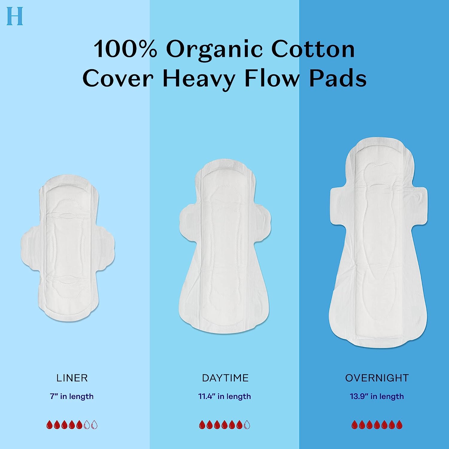 The Honey Pot Company - Herbal Heavy Flow Panty Liners - Organic Pads for Women - Infused w/Essential Oils for Cooling Effect, Organic Cotton Cover, & Ultra-Absorbent Pulp Core - Feminine Care - 20ct : Health & Household