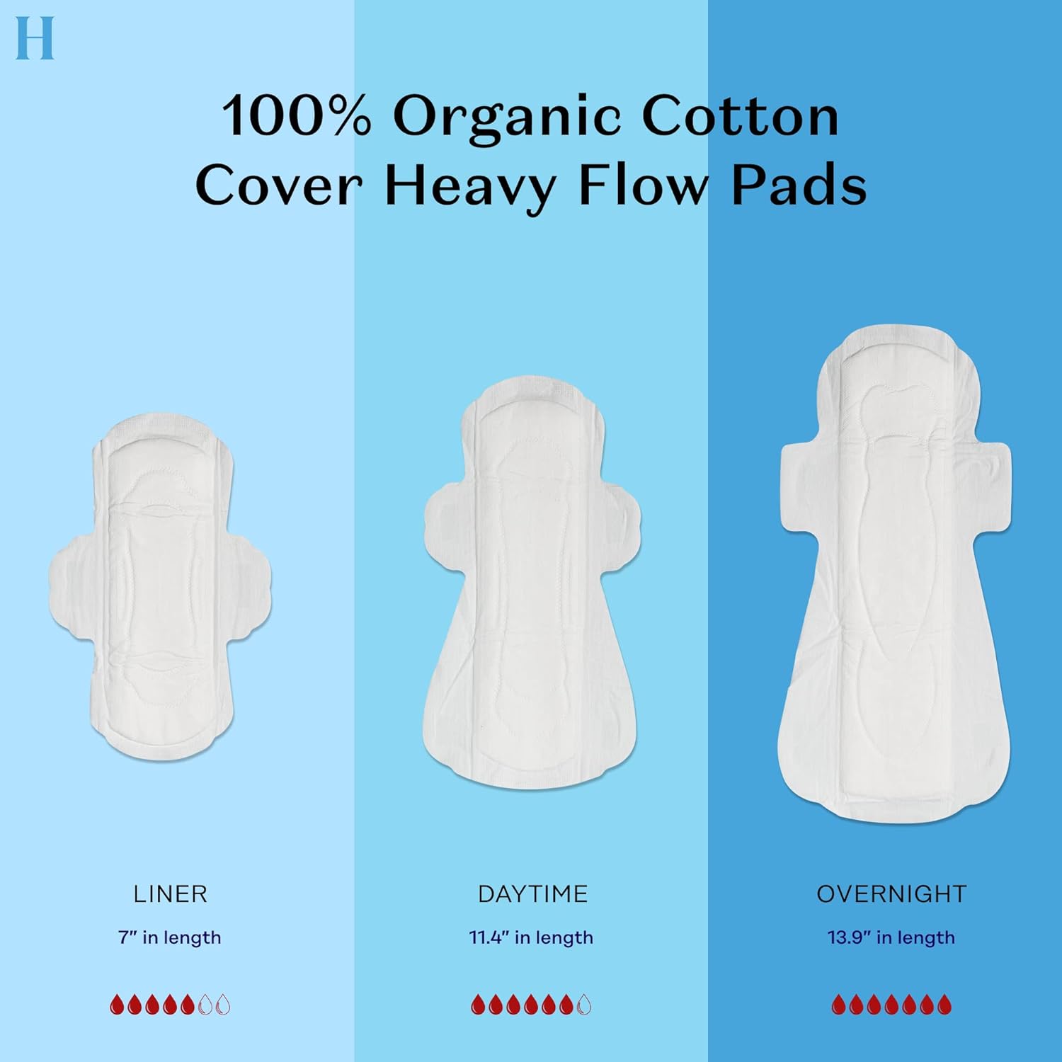 The Honey Pot Company - Herbal Daytime Heavy Flow Pads w/Wings - Organic Pads for Women - Infused w/Essential Oils for Cooling Effect, Cotton Cover, & Ultra-Absorbent Pulp Core -Feminine Care -16ct : Health & Household