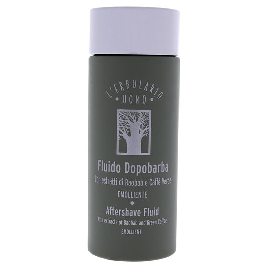 L'Erbolario Baobab And Green Coffee Aftershave Fluid - For Instantly Reducing Any Redness Caused By Shaving - Soothe Any Feelings Of Discomfort And Dryness - Burst Of Freshness - For Men - 4.05 Oz