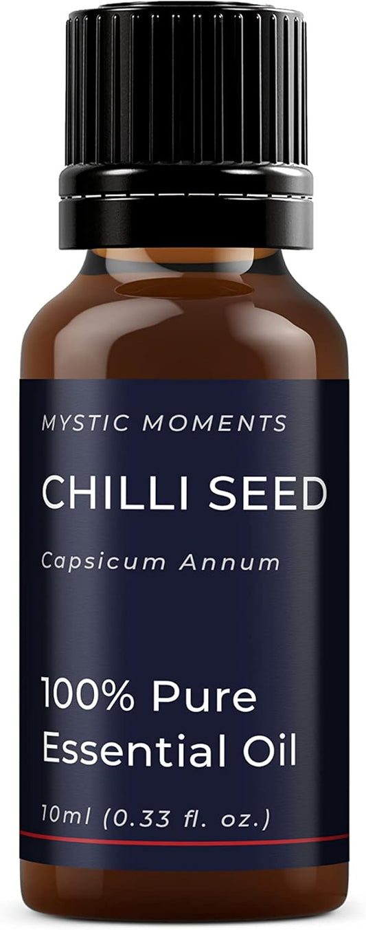 Mystic Moments | Chilli Seed Essential Oil 10ml - Pure & Natural oil for Diffusers, Aromatherapy & Massage Blends Vegan GMO Free