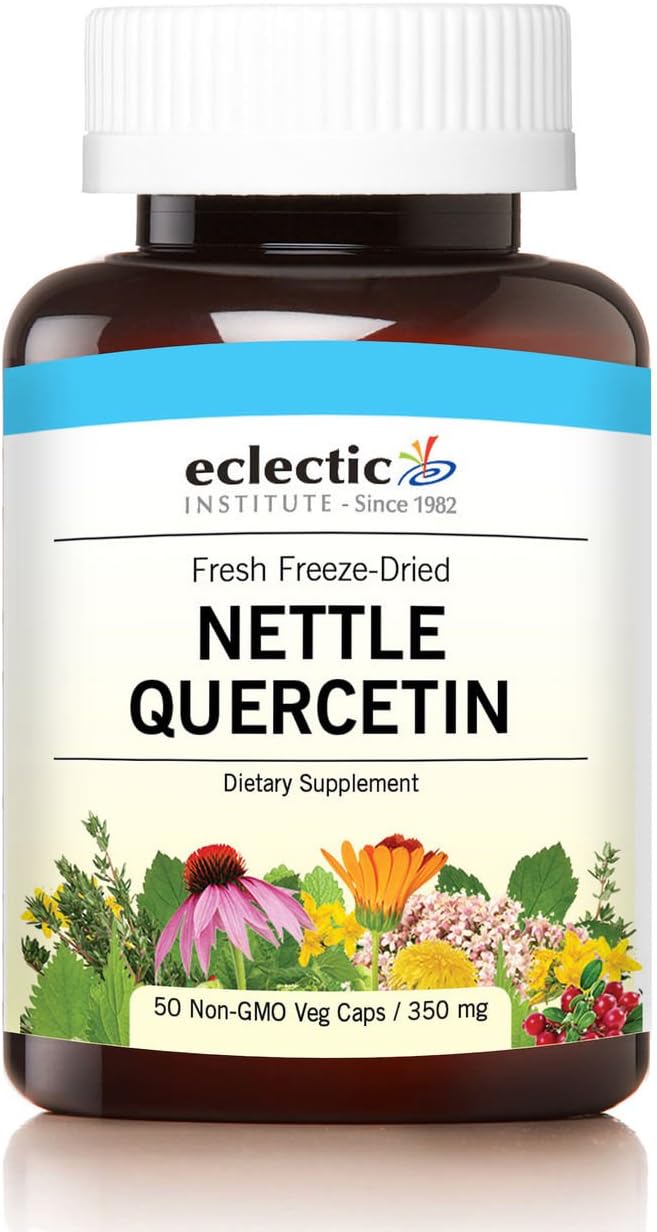 Eclectic Institute Raw Fresh Freeze-Dried Non-Gmo Nettles - Quercetin | 50 Ct (350 Mg)