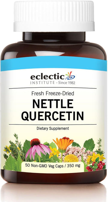 Eclectic Institute Raw Fresh Freeze-Dried Non-GMO Nettles - Quercetin | 50 CT (350 mg)