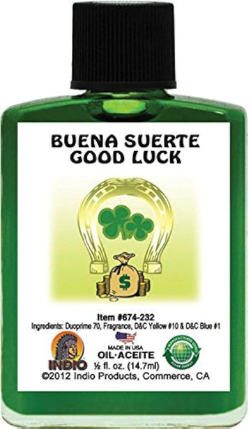 Indio Oil- Good Luck Buena Suerte 1/2Oz : Health & Household