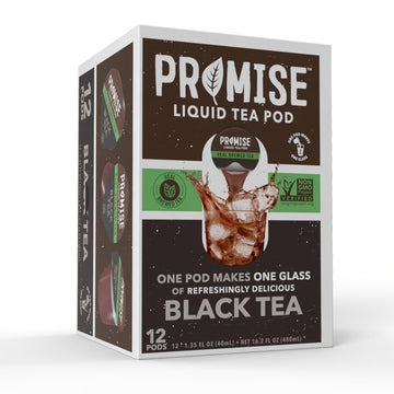 Promise Tea Single Serve Liquid Tea Concentrate Pods By Java House, Peel And Pour (Pack Of 12, Black Tea)