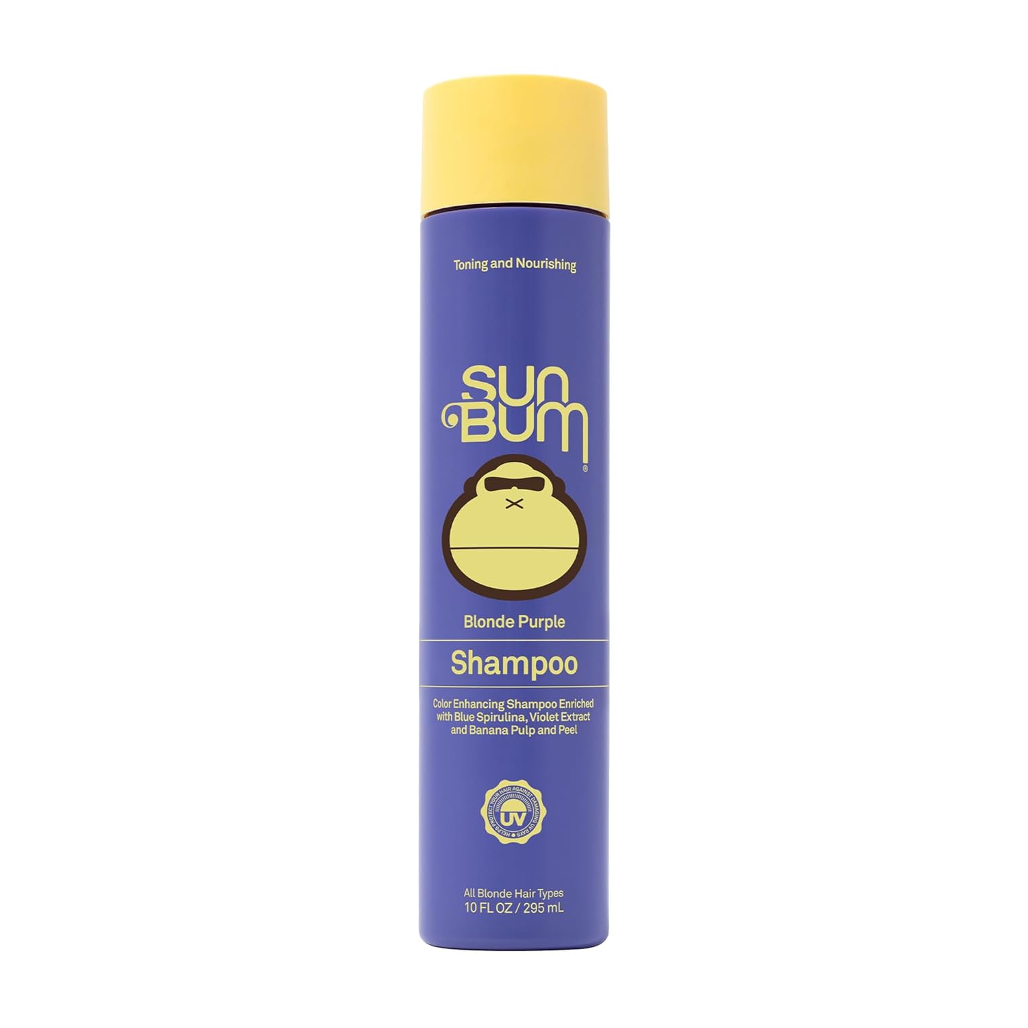 Sun Bum Blonde Shampoo I Uv Protecting And Cruelty Free Color Enhancing And Toning Hair Wash For Blondes I 10 Oz
