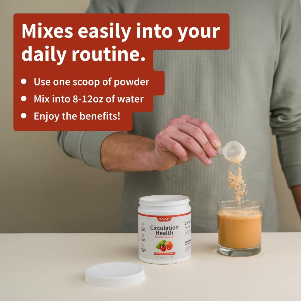 Snap Supplements Circulation Health, Blood Circulation Supplements to Support Healthy Blood Flow and Circulation, 250g : Health & Household