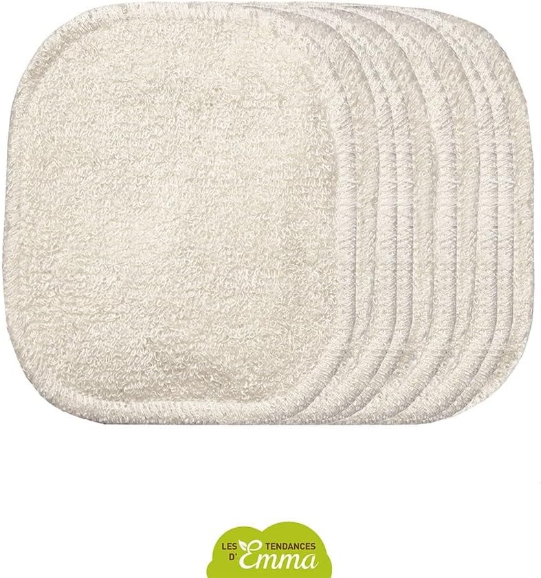 Les Tendances D'Emma Collection Eco Belle Washable Pads To Remove Make-Up 10 Ecru Pads