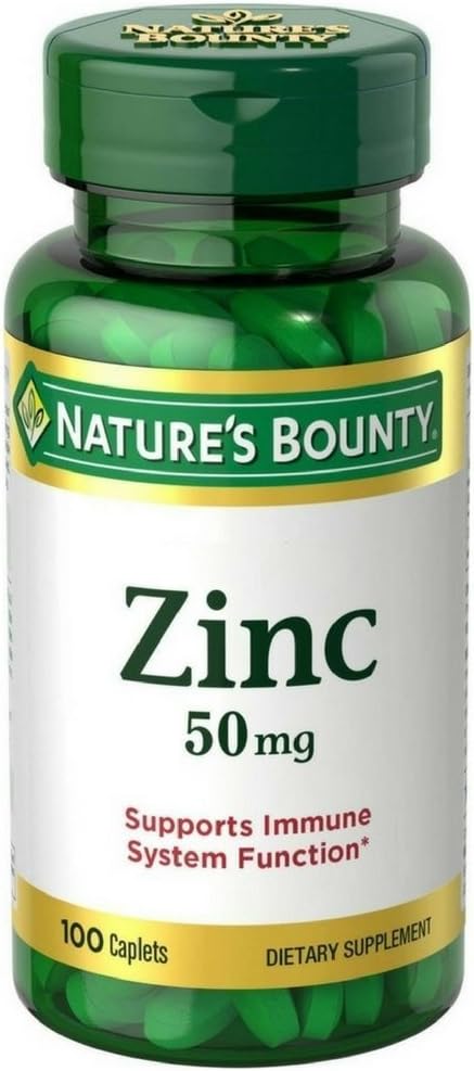 Nature'S Bounty Chelated Zinc 50 Mg Caplets 100 Ea (Pack Of 2)