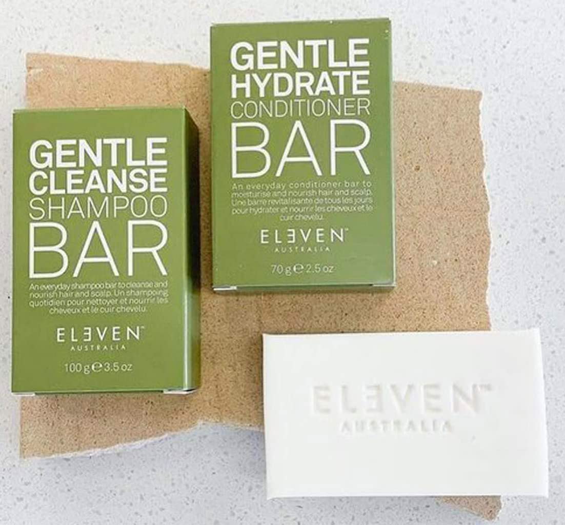 ELEVEN AUSTRALIA Gentle Cleanse Shampoo Bar + Gentle Hydrate Conditioner Bar Bundle : Beauty & Personal Care