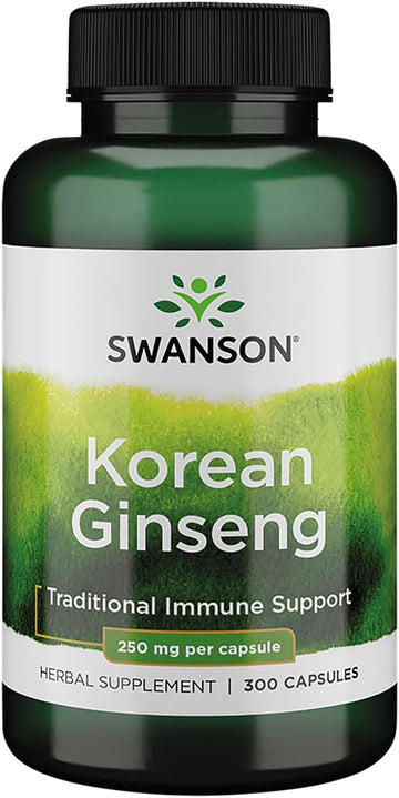 Swanson Korean Ginseng 250 Milligrams 300 Capsules