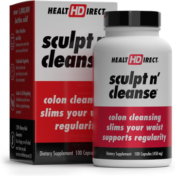 HEALTH DIRECT Sculpt n' Cleanse - Herbal Colon Cleanse for Digestive Health & Regularity - Natural Detox & Gut Flush Supplement - 100 Veggie Capsules