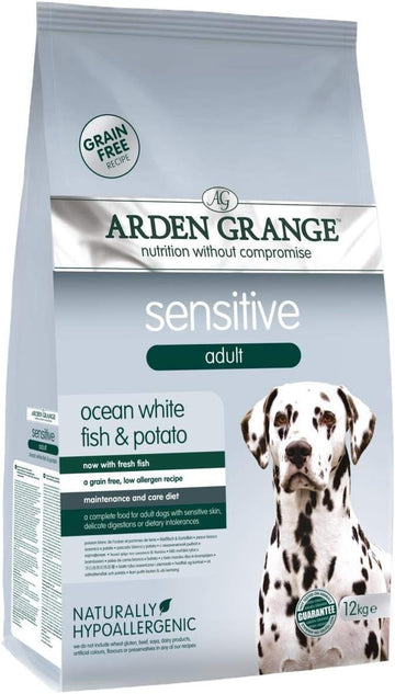 Arden Grange Sensitive Adult Dry Dog Food Grain Free, Fresh Ocean White Fish and Potato, 12 kg?AWF7820