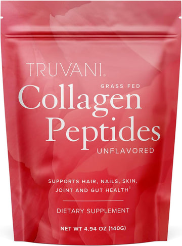 Truvani Hydrolyzed Collagen Peptides | Unflavored | 7 Servings | 20G Grass-Fed Collagen Protein Powder | Promotes Hair, Nail, Skin, And Joint Health | Keto | Dairy And Gluten Free | Women And Men