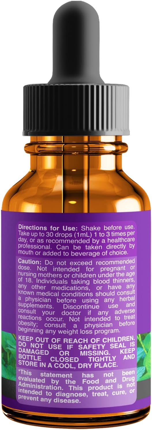 Potent Liquid Kava Kava Drops - Calming High Concentration Kava Extract with Chamomile and Lavender - Tasty Adaptogen Drops Mood Support Supplement with Kava Root - Vegan Non GMO and Alcohol Free