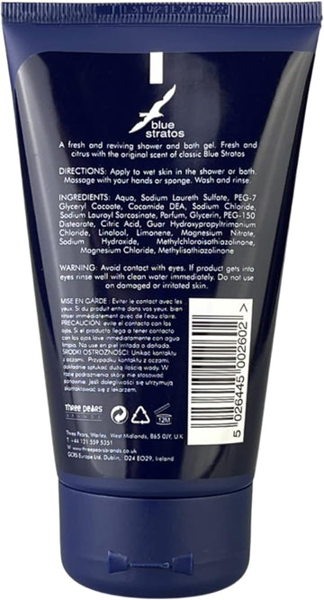 Blue Stratos, Bath And Shower Gel, 150 Ml