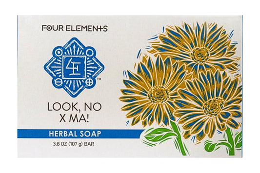 Four Elements 4E Look! No X Ma Organic Herbal Soap, 3.8 Oz - For Best Result! - Pair It With Look No X Ma! Cream